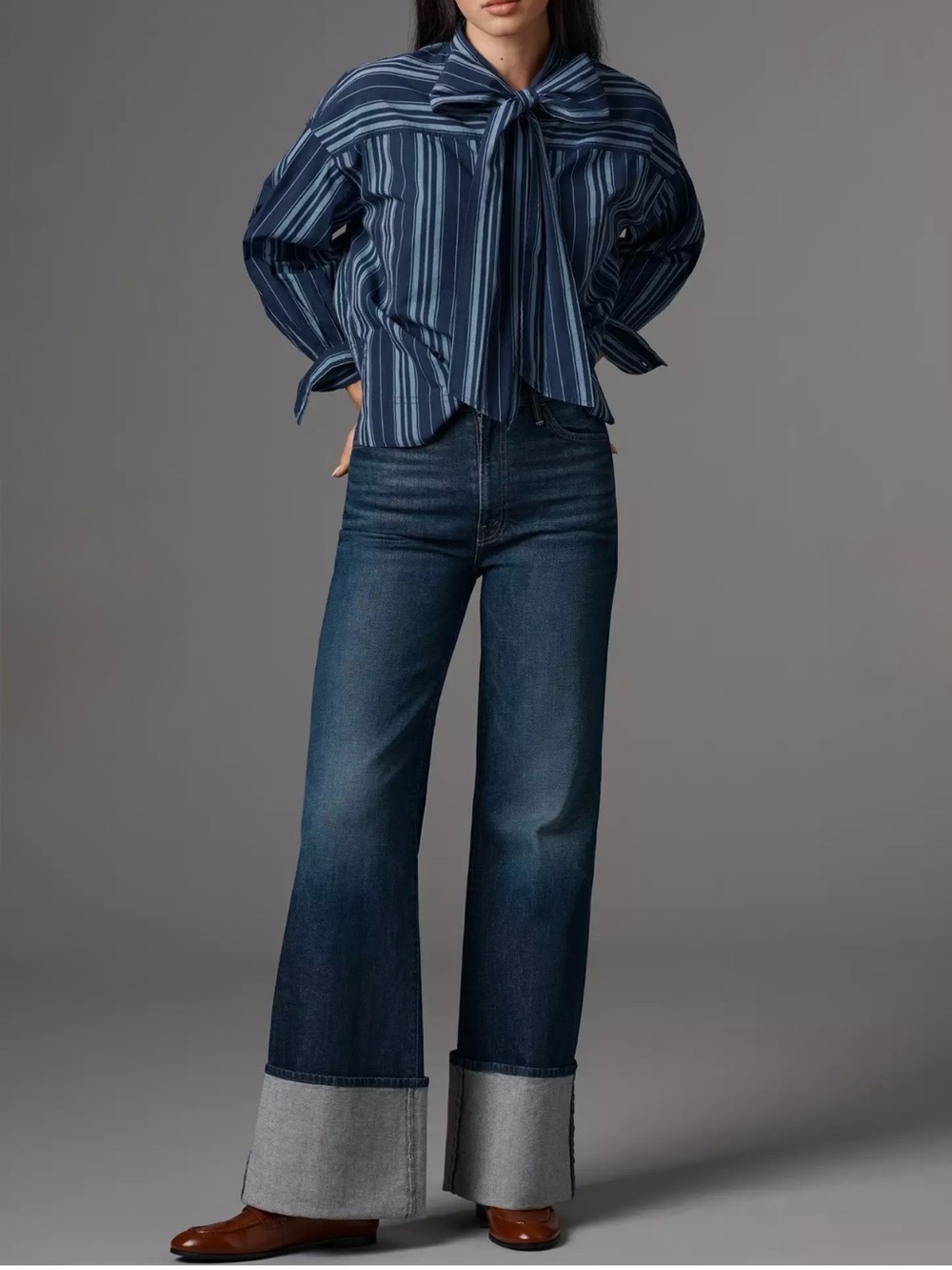 MOTHER Lil Hustler Roller Sneak Cuff Jeans Petite